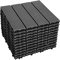 Izrielar WPC Terrassenfliesen 30x30x2 cm Holzfliesen Balkon Bodenbelag 6m² Gartenplatten mit Drainage und Klicksystem, für Garten Balkon Gehweg Beetplatten, Anthrazit, 66er Set