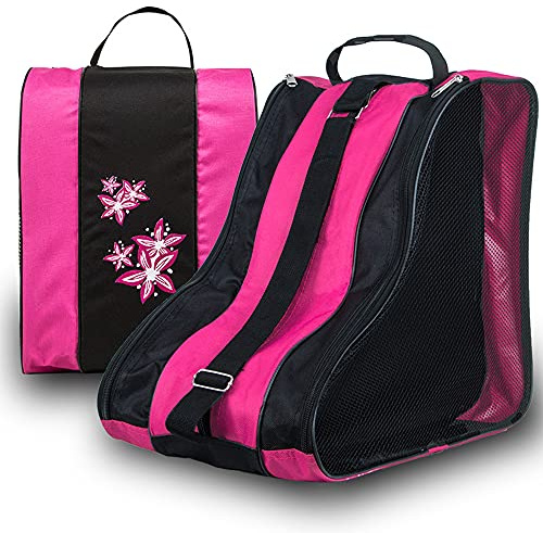 Eummy Kids Ice Skate Bag Unisex Roller Skates Bag with Adjustable Shoulder Strap Inline Skate Carry Bag Breathable Oxford Cloth Skate Shoes Carry Case Roller Skate Accessories