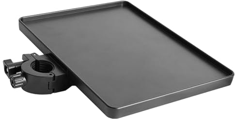 Universal Microphone Stand Tray,Adjustable Clamp-On Rack Tray Holder,Microphone Stand Plastic Tray with Clamp,Mic Rack Stand for Live Broadcast, Live Streaming,Karaoke