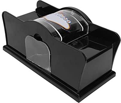 Ejoyous Macchina per Mescolare Carte Manuale con Manovella, Macchina per Mescolare Carte, Miscelatore per Poker per Una Miscelazione Perfetta, Dispositivo per Mescolare Carte (Black)