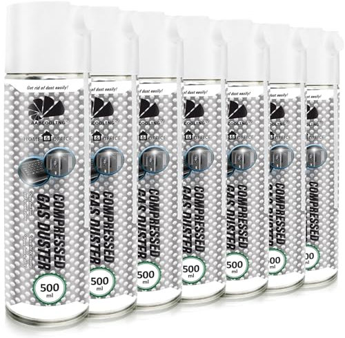 AABCOOLING Home&Office (7 x 500 ml) Dator Dammsugare - Datorvakuumspray för tangentbordsrengöring, laptop och PC-underhåll, dammborttagning för kontorsutrustning och elektronik, K3​