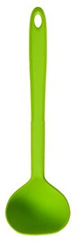 Kochblume Schöpfkelle S | Premium-Silikon | Hitzebeständig | Spülmaschinenfest | 26cm | Farbe: limette