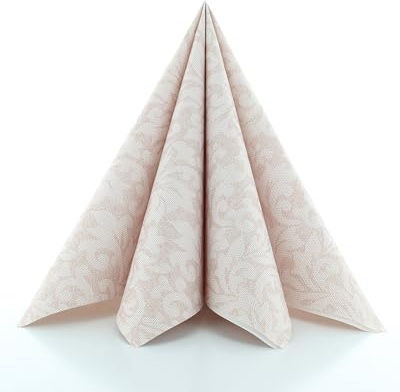 Sovie Horeca Linclass Airlaid Servietten Mika Hellbraun 50 Stück - Einmalservietten 40 x 40 cm - Reißfest & Saugstark - Für Hochzeit, Geburtstag, Party