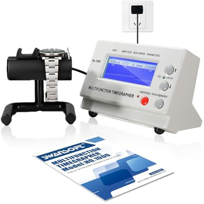 SWANSOFT Timegrapher No.1000, Multifunctional Watch Tester, Watch Timing Machine for Watchmaker, Calibration Tool for Mechanical Watches(White)