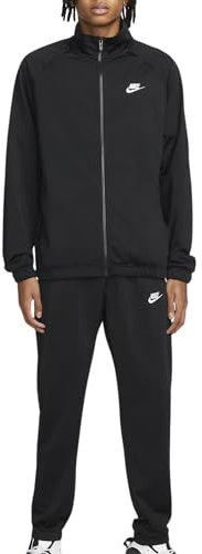 Nike Herren M NK Club PK TRK Suit Tracksuit, Black/White, L