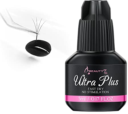 Beauty7 wimpernkleber für Wimperverlängerung For Permanent Lashes DIY Kleber Sensitive Kleber dauerhafter wimpernkleber Eyelash Adhesive Schwarzer wasserfester Permanentkleber 5ml