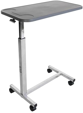 Pepe Mobility Table de Lit à Roulette Médicale, Réglable, Plateau Repas, Structure Robuste, Lit Médicalisé, Hôpital, Handicapés