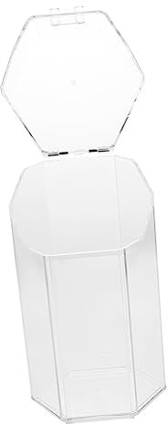 Baluue 1pièce Organisateur De Maquillage Acrylique Transparent Seau De Rangement Pour Pinceaux Cosmétiques Design Pour Outils De Beauté Et Accessoires