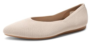 DREAM PAIRS Bailarinas Mujer Zapatos Planos Comodos con Soporte para el Arco,Size 41,Desnudo,DWUMFA2505