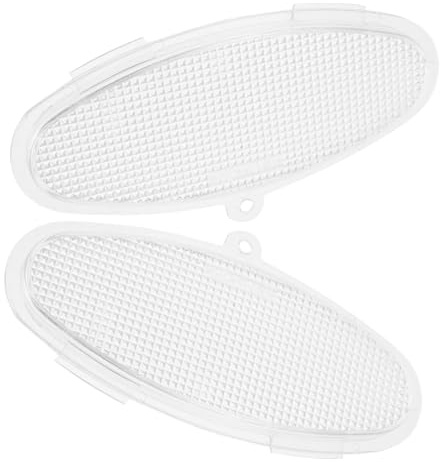 Amosfun 2pcs Sturdy Plastic Range Hood Lamp Covering Plate Oval Shape for Kitchen Hood Lighting