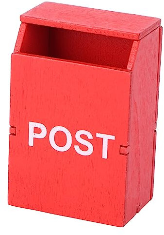 Gatuida 1:12 Scale Miniature Playhouse Post Box Children's Toy Realistic Vintage Mailbox Model for Home Decor