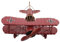 SHINEOFI Metal Airplane Model Retro Iron Biplane Figurine Vintage Aircraft Decoration For Kids Room Office Desk Aviation Collectible