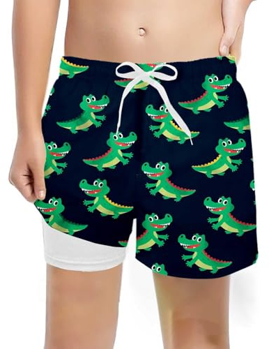 Enfants Boxer Short de Plage pour Garçons Bain Piscine Anti-Frottement avec Doublure Frontale Cordon Serrage réglable Bebe Garcon 12