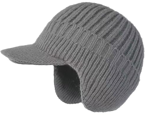 Uqezagpa Casquette de baseball coupe-vent doublée en polaire thermique avec cache-oreilles - Protections d'oreilles confortables pour les aventures en plein air - Entretien facile - Bonnet d'hiver