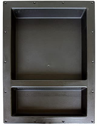 Novalinea Large Double Shelf Recessed Shower Niche, Ready to Tile, 25 x 17 x 3.75