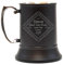 Personalised Stainless Steel Tankard Beer Stein | Vintage Ornate Engraved Black Beer Mug for Men | Personalised Gift for Birthdays Anniversaries Weddings | Customise with Any Name or Message, 500 ml