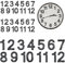 Ripeng 30 Stück Metall Uhr Zahlen Ersatz Kit - Arabisch Ziffernblatt Selbstklebend - Kleines Uhr-Kit für Zuhause Kunst DIY Dekoration, Schwarz