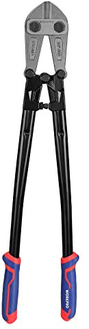 WORKPRO Cortador de pernos de 24 pulgadas, hoja de acero al cromo molibdeno, cortador de pernos resistente con agarre de goma suave, herramienta de corte para cortar cadena, alambre, tornillo, remache