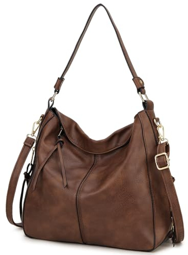 VX VONXURY Bolso Mujer Bolso Bandolera Mujer de Cuero PU Bolso Mujer Grande con Bolsillo Lateral Bolso Hombro Mujer para Diario Trabajo Compras