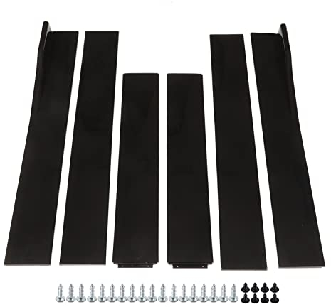 Untere Seitenschweller, Auto-Seitenschweller, 2,2 M, Glänzend Schwarz, Schweller Außen, Unterseite, Endlinie, Verlängerungen, Splitterlippen-Diffusoren