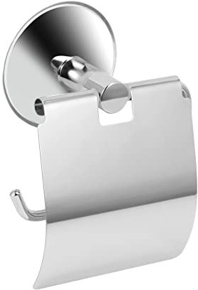 Bureau Porte-papier toilette en acier inoxydable à ventouse robuste - Support mural pour rouleau de papier toilette