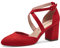 Tamaris Damen Pumps Textil Blockabsatz Vegan; RED, EU 39