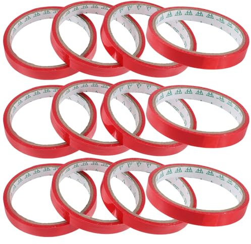 SHINEOFI 12 Bag Sealing Tapes for Supermarket Binding Machines Bopp Packing Tape for Plastic Bag Sealing Tying and Packaging Strong Adhesion for Daily Use