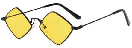 TYUVIVO Occhiali da sole poligonali alla moda da donna Occhiali da vista vintage irregolari con montatura piccola rombo Occhiali da sole retrò Occhiali da vista, C, Taglia unica
