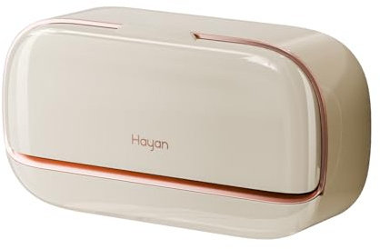 Tvålfat, tvålbox för badrum, väggmonterad tvålbehållare med lock, tvålhållare, tvålhållare med dränering, tvålskål för dusch (dubbel krämig vit)