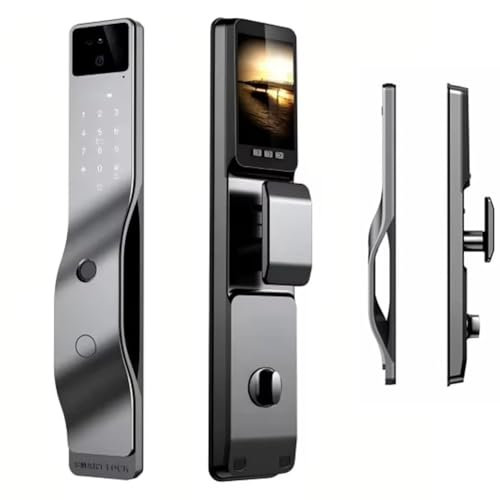 3D Face Recognition Smart Door Lock, Intelligent Door Locks with Security Camera Monitor, Fingerprint/Passcodes/IC Card/APP/Keyless Entry Door Locks, Video Doorbell for Front Door, Home,Office