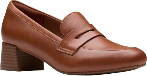 Clarks Escarpins Iridessa Sky pour femme, Cuir brun foncé., 42.5 EU
