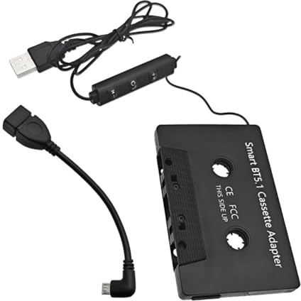 Wouueso Kassettadapter Bluetooth 5.1 universell trådlös kassettadapter för bilar lastbilar med kassett APP-spelare