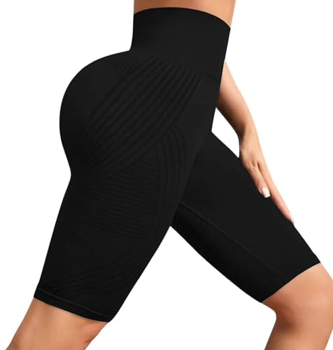 riou Leggings Anticelulitis Mujer Cortos, Pantalones Cortos de Deporte Leggins Compresion Mujer Circulacion Push Up Mallas Cortas Short Deportivo Celulitis Compresión Pantalón Deportivo