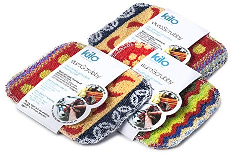 Kilo Non-Scratch Scourer, Purpose, Environmentally Friendly Scrubby – Multi Colour Set of 3, One Size, 17x13cm