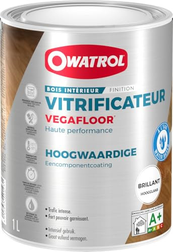 OWATROL - VEGAFLOOR BRILLANT - Vitrificateur PU monocomposant incolore pour trafic normal - 1L