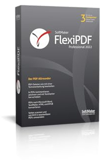 SoftMaker Flexi PDF Professional 2022 kompatibel mit Windows für 3Geräte desselben Haushalts