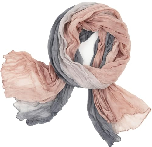 Gloop Damen Schal leichter Lang schal Tuch mit Farbverlauf Viele Farben，leichte für Frühling, Herbst, Winter, Schal, Wickeln
