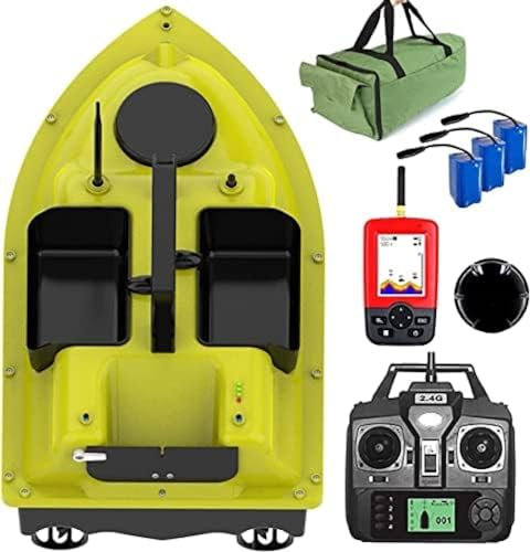 Fjärrstyrd Foderbåt Fiskebetsbåt, 2,4 GHz GPS-betesbåt Med Fiskesökare Ekolod, 3 Katapultbetesdomare, 360° Kontrollriktning Och LED-belysning, Ekoslot Inspelningsvinkel: 90°,outstanding78