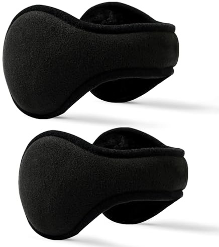 FSMILING 2 pack Cache-oreilles Chauds pour Femmes Couvre Oreilles Cache-oreilles Fille Hiver en Plein Air Couvre-oreilles pour Hommes Femmes Filles