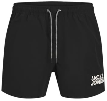 Jack & Jones Short de Bain Jpstbali Jjswimshorts AKM Logo SMU pour Homme, Noir, S