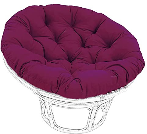 Papasan - Cuscino rotondo per sedia a dondolo, impermeabile, per esterni, extra large, per poltrona Papasan, 100 x 100 cm, nero (dimensioni: 50 x 50 cm, colore: blu)