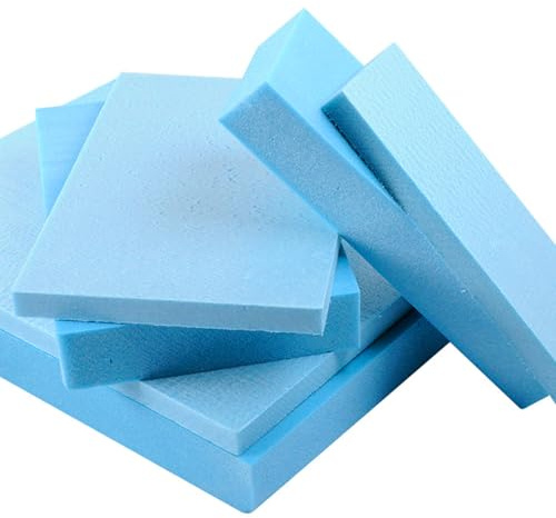 Wapasezyar 6 Placas De Espuma Rígida, Placa De Alta Densidad, para Manualidades, Modelo De Bricolaje, Bloques De Base De Diorama, Kit De Construcción, Espuma Azul, 30 x20 x2 Cm