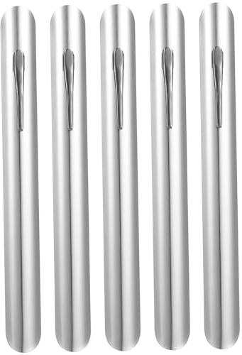 MALUGOGO Spazzatrice per briciole in acciaio inox, per ristoranti, briciole di pane, con clip per manico, per camerieri, camerieri e pulizia del tavolo da pranzo, 5 pezzi