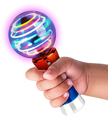 Light Up Magic Ball Wand for Kids, 7.5 Inch Light Up Magic Ball Toy for Kids Flashing LED Wands, Sensory Light Toy for Boys & Girls, Party Favour, Autism Sensory Gift, Christmas & Birthday Present