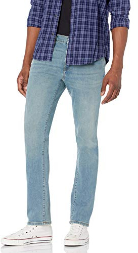 Amazon Essentials Men's Slim-Fit Jeans - Discontinued Colours, Light Blue Vintage, 36W / 30L