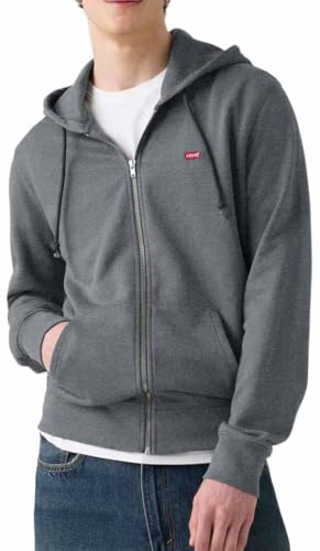 Levi's Zip Up, Sweatshirt para Hombre, Charcoal Heather XX, M