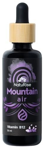 NatuRise® Vitamin B12 Tropfen Hochdosiert [50ml] - Flüssiges Vit B 12 Liquid Geschmacksneutral - UV-Glas mit Pipette & Dosierskala - 100% Vegan & Ohne Zusätze - Laborgeprüft & Made In Germany