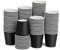 BUOKKON 100 Pack 3oz Black Paper Cups - Small Disposable for Bathroom, Mouthwash, Espresso - Birthday Party, Picnic, Supermarket