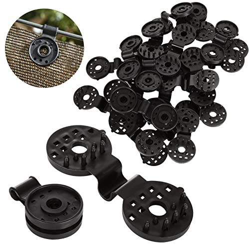 100 clips de plástico para tela de sombra, clips redondos para tela de sombra, clip de fijación para red antipájaros, red de jardín, red de sombra, accesorios de tela de sombra, accesorios de tela de