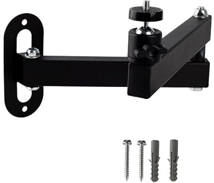 NVRTTRR Foldable Projector Wall Mount Universal Ceiling Wall Projector Mount Stand Projectors Bracket,1/4 Screw Size (Wall Mount) (8.2 * 7.8in)